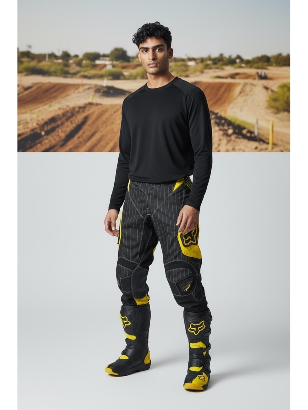 Fox Racing 180 Motocross Pants Size 38 Black Yellow